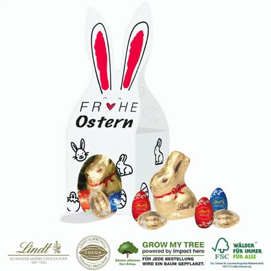 3D Präsent Häschen mit Lindt Schokolade