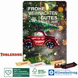 Adventskalender mit TOBLERONE, Inlay aus 100% recyceltem Material