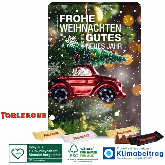Adventskalender mit TOBLERONE, Inlay aus 100% recyceltem Material (Bild 1)