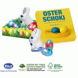 Kleines Osternest mit Klett Schokolade