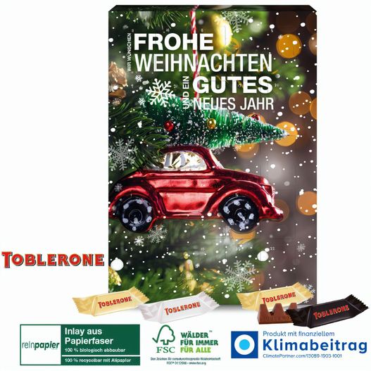 Adventskalender mit TOBLERONE, Inlay aus Papierfaser (Bild 1)
