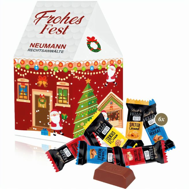 3D Präsent "Haus" mit Lindt HELLO