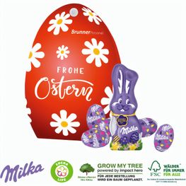 Produktabbildung Werbe-Osterei mit Schokoladenmischung von Milka Werbe-Osterei mit Schokoladenmischung von Milka