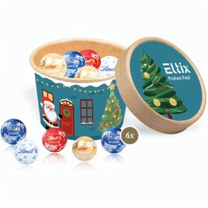 Christmas Paperbox mit Lindt Minis und Nikolaus