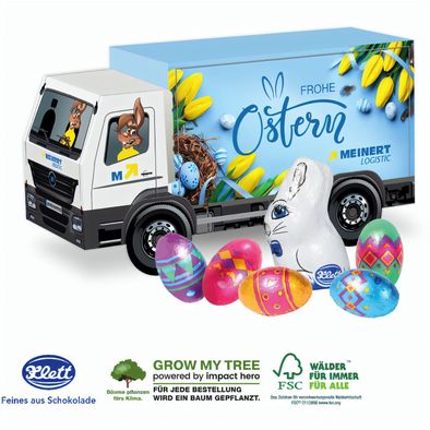 3D Präsent LKW Ostern mit Schokoladenmischung von Klett