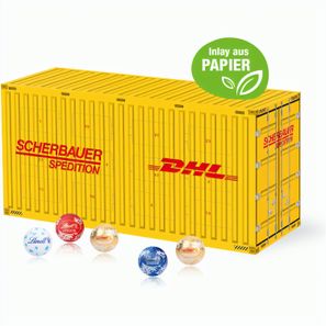 3D Adventskalender "Container" mit Lindt Schokolade mit Papier-Inlay