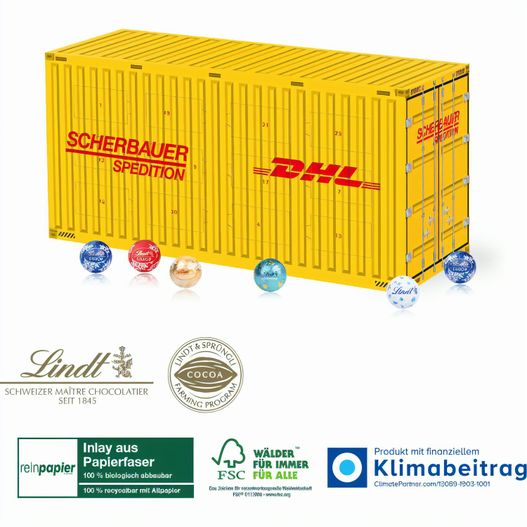 3D Adventskalender Lindt „Container“ Organic (Bild 1)