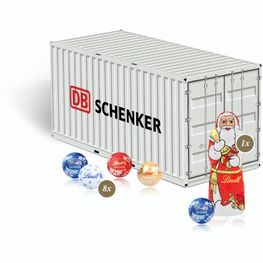 3D Präsent "Container" mit Lindt Minis und Nikolaus