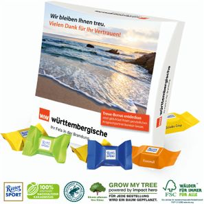 Präsentbox mit Ritter Sport Schokowürfel