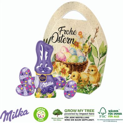 Premium Osterei mit Schokolade von Milka