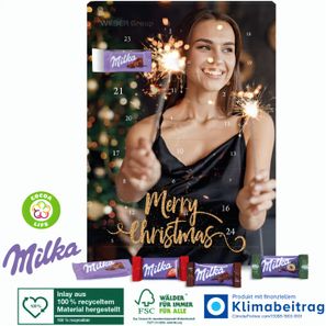 Wand-Adventskalender mit Milka Schokolade Mix