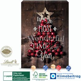 Wand-Adventskalender Lindt „Gourmet Edition“ Organic