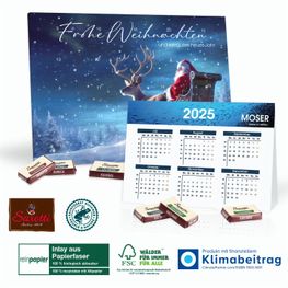 „2 In 1“ Adventskalender Sarotti mit Jahresplaner, Inlay aus Papierfaser