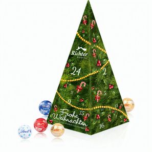 Adventskalender "Weihnachtspyramide" mit Lindt Schokolade