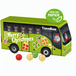 3D Adventskalender "Bus" mit Fairtrade® Schokolade mit Papier-Inlay