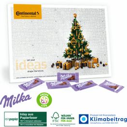 Tisch-Adventskalender Organic mit Milka Schokolade