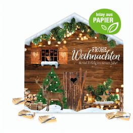Adventskalender Weihnachtshaus "Exklusiv" mit Lindt Schokolade