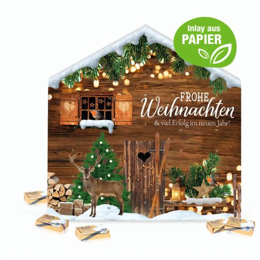 Adventskalender Weihnachtshaus "Exklusiv" mit Lindt Schokolade (Bild 1)