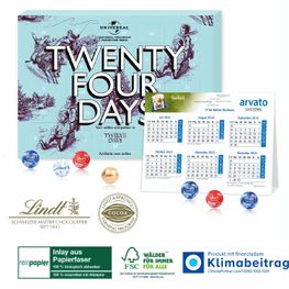 „2 In 1“ Adventskalender Lindt Minis mit Jahresplaner, Inlay aus Papierfaser