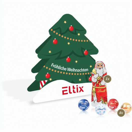 Präsent Tannenbaum mit Lindt Minis und Nikolaus (Bild 1)
