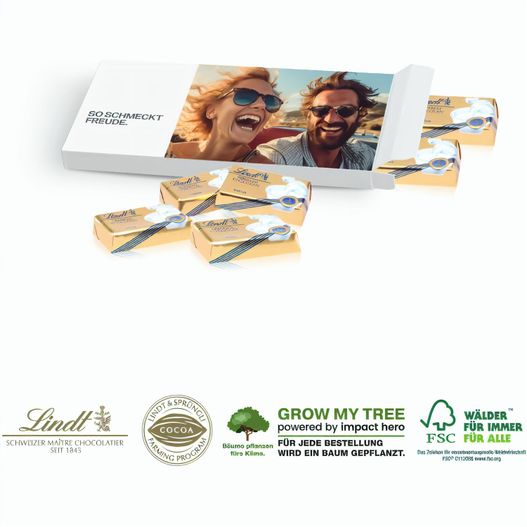 Produktabbildung Präsentbox mit Lindt Schokotäfelchen Präsentbox mit Lindt Schokotäfelchen (Bild 1)