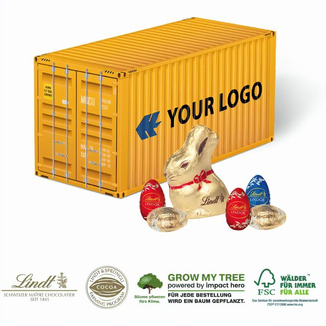 3D Präsent Container Ostern mit Schokoladenmischung von Lindt
