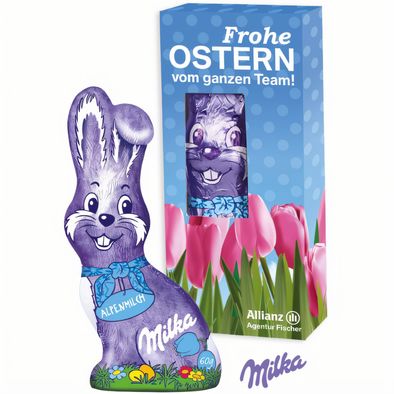 Milka Schmunzelhase in der Werbebox, 45 g