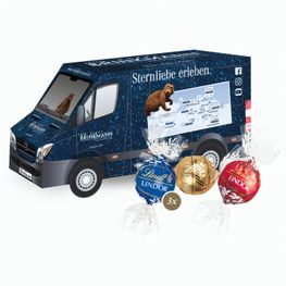 Produktabbildung 3D Präsent "Transporter" mit Lindor Pralinés 3D Präsent "Transporter" mit Lindor Pralinés
