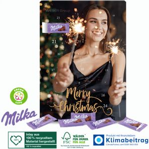 Wand-Adventskalender mit Milka Schokolade