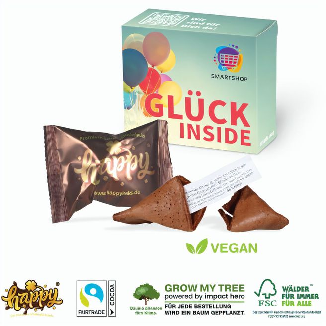 Produktabbildung Glückskeks in der Werbebox Glückskeks in der Werbebox