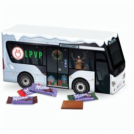 Produktabbildung 3D Adventskalender "Bus" mit Milka Schokolade 3D Adventskalender "Bus" mit Milka Schokolade