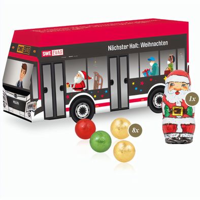 3D Präsent "Bus" mit Fairtrade® Schokolade