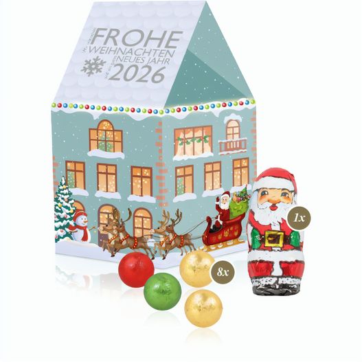 3D Präsent "Haus" mit Fairtrade® Schokolade (Bild 1)