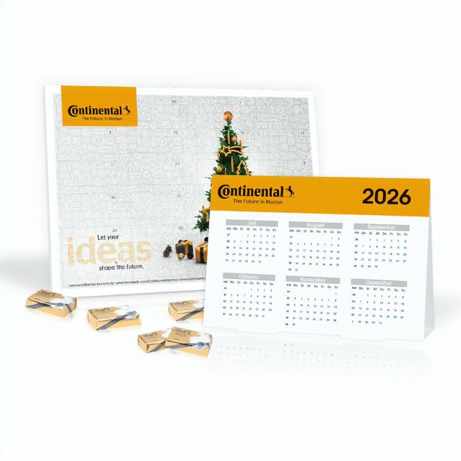 Produktabbildung „2 in 1“ Marken-Adventskalender Lindt Schokolade mit Jahresplaner „2 in 1“ Marken-Adventskalender Lindt Schokolade mit Jahresplaner
