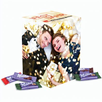 Produktabbildung Adventskalender Cube "XL" mit Milka Schokolade Adventskalender Cube "XL" mit Milka Schokolade