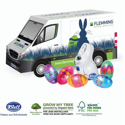3D Präsent Transporter Ostern mit Schokoladenmischung von Klett (Bild 1)
