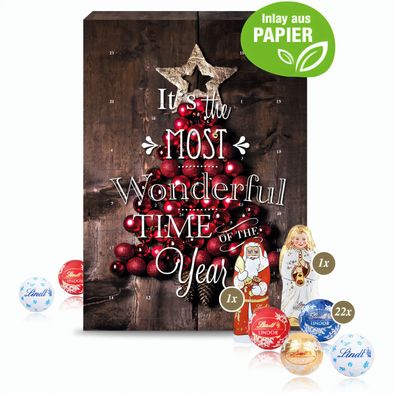 Produktabbildung Adventskalender mit Lindt Mix und Gutschein-Option Adventskalender mit Lindt Mix und Gutschein-Option