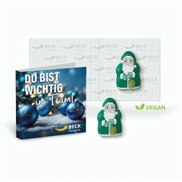 Produktabbildung Werbe-Klappkarte mit Weihnachtsmann von Storz, vegan Werbe-Klappkarte mit Weihnachtsmann von Storz, vegan