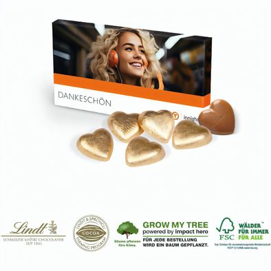 Produktabbildung Präsentbox mit Lindt Schokoherzen Präsentbox mit Lindt Schokoherzen