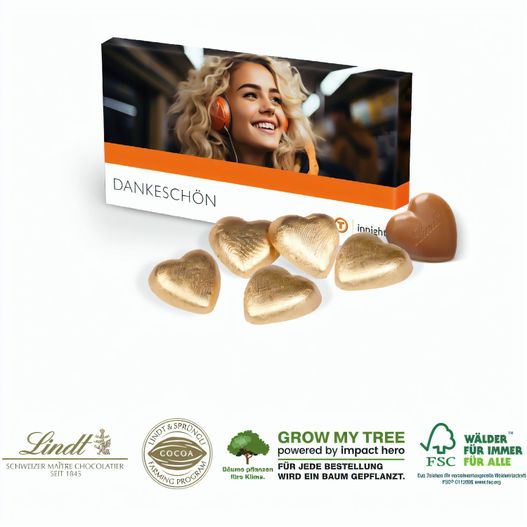 Produktabbildung Präsentbox mit Lindt Schokoherzen Präsentbox mit Lindt Schokoherzen (Bild 1)