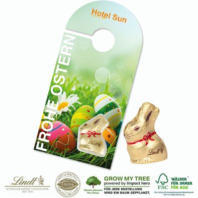 Produktabbildung Türanhänger mit Lindt Goldhase Türanhänger mit Lindt Goldhase