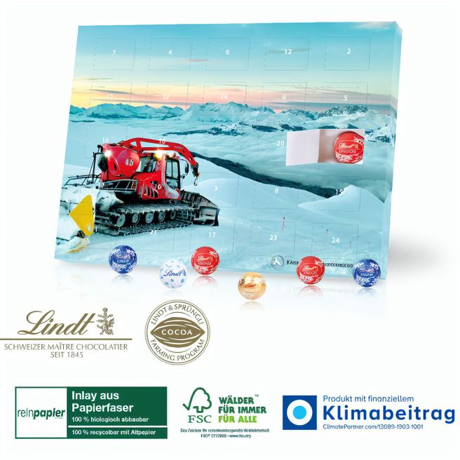 Tisch-Adventskalender Lindt „Gourmet Edition“ Organic