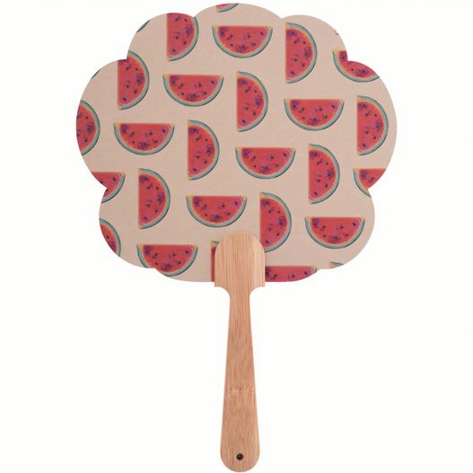 ein holzlüfter mit wassermelone designs auf ihm Fächer Digibreeze Eco (Bild 1)