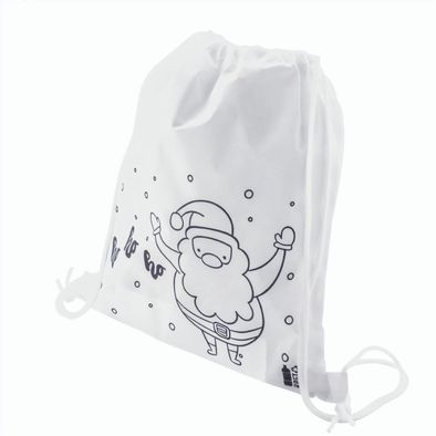 Weinachtlicher Kordelzugbeutel zum Ausmalen Julfar Bag B