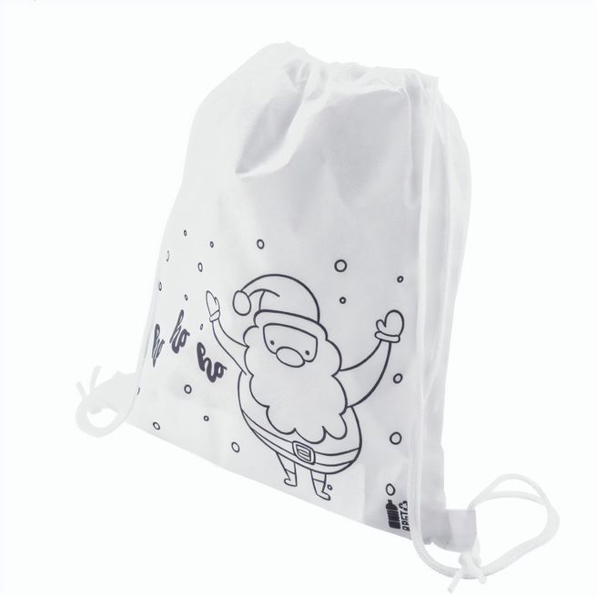 Weinachtlicher Kordelzugbeutel zum Ausmalen Julfar Bag B