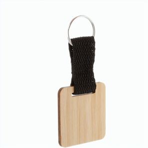 Bambus-Schlüsselanhänger, Quadrat Stropp