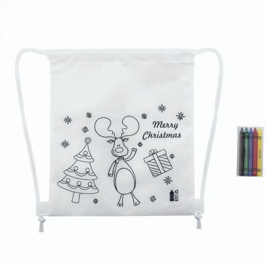 Weinachtlicher Kordelzugbeutel zum Ausmalen Julfar Bag A (Bild 1)