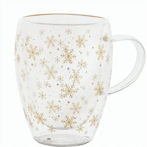 Weihnachts-Thermobecher aus Glas Snostro