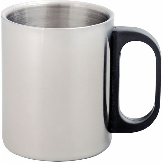 ein edelstahlbecher mit schwarzem griff Edelstahlbecher Gilbert (Bild 1)