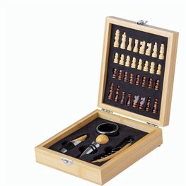 Schachspiel/Weinset Kaspar